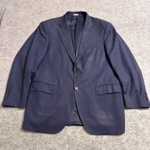 Peter Millar Blazer Mens 42R Blue Wool 2 Button Sport Coat Jacket Career *